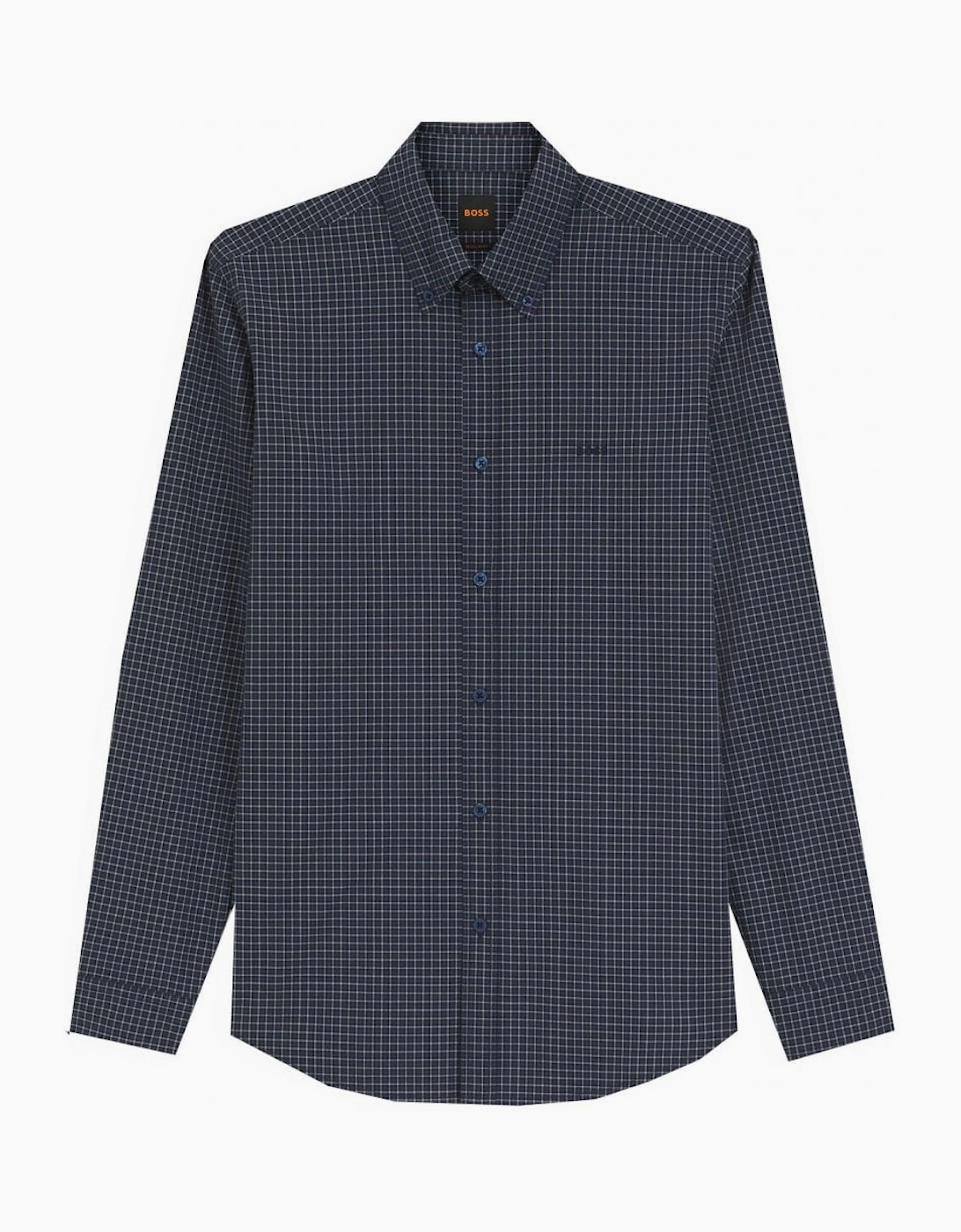 Hugo Boss Men's Navy Check Ricket Long Sleeved Shirt