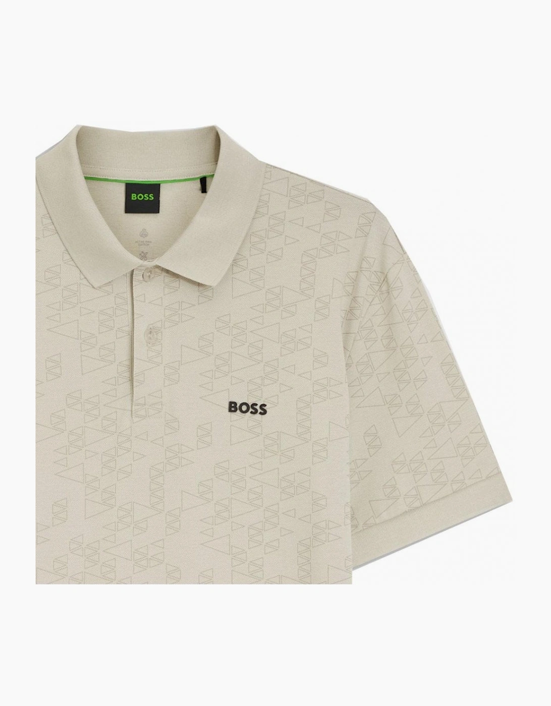 Hugo Boss Men's Beige All Over Print Polo Shirt