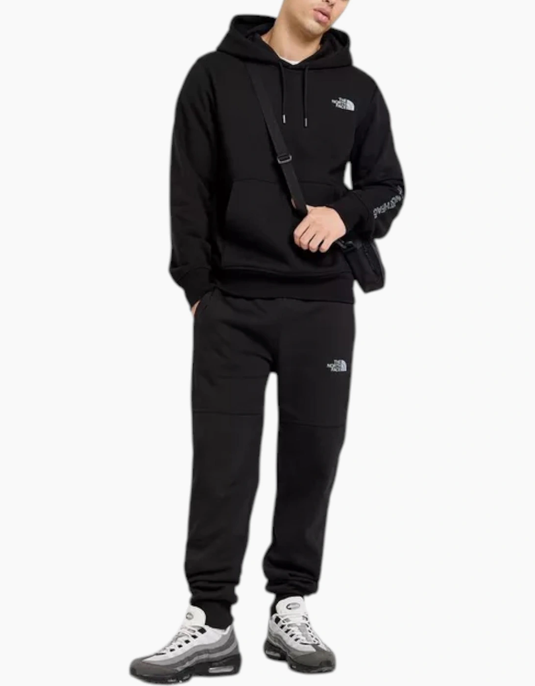 Men's The North Face Mens Tracksuit M Outline Hoodie Fleece Jogger Sportswear Black - Size: 40/Regular