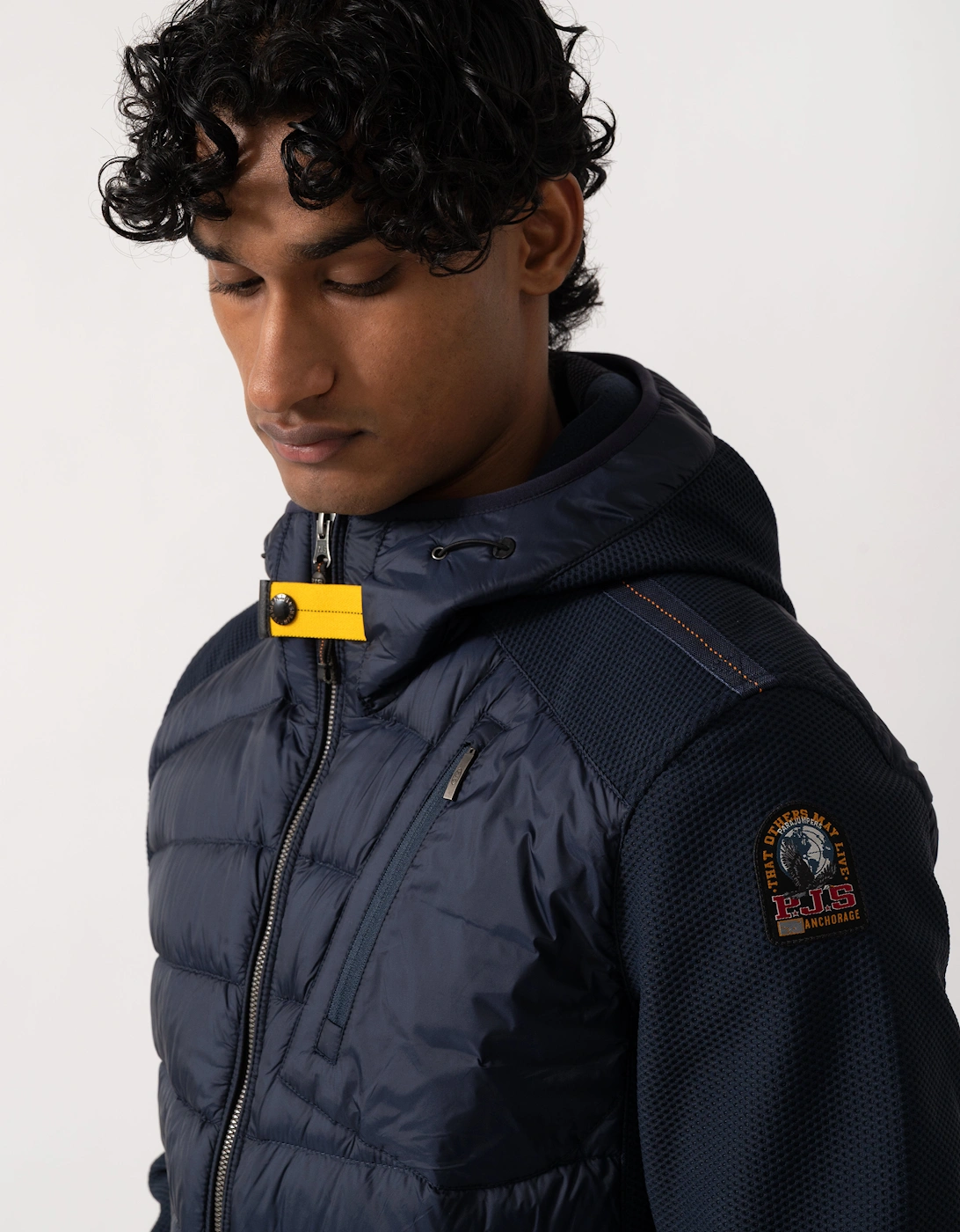 Parajumpers Nolan Mens Hybrid Hooded Jacket - Blue Navy 316