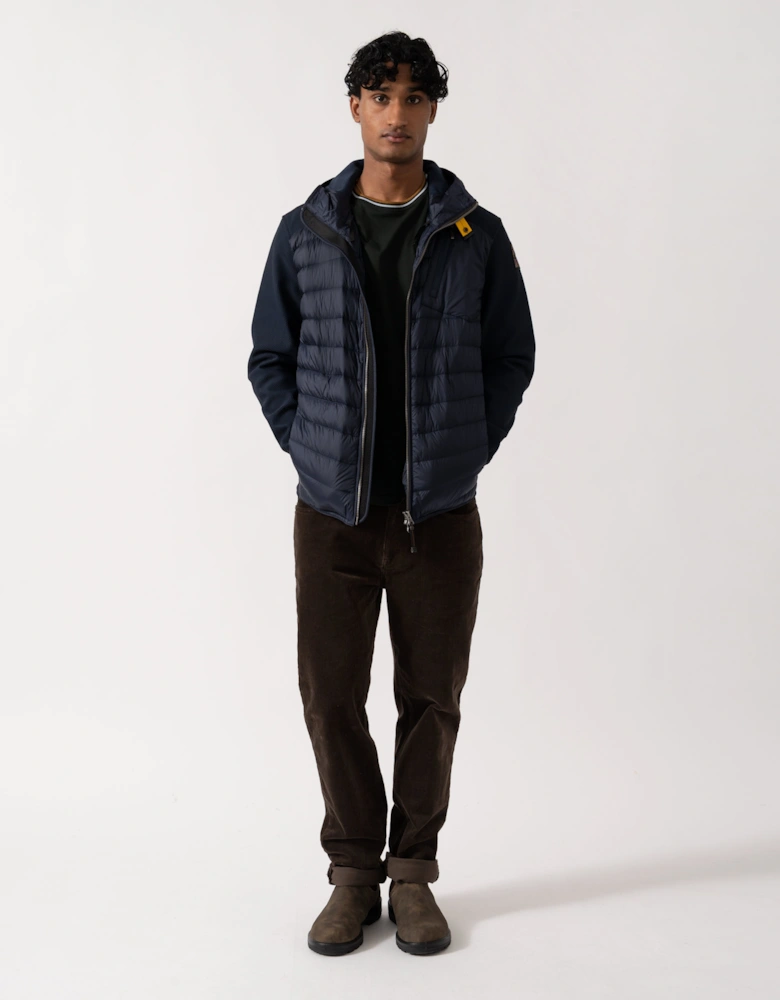 Parajumpers Nolan Mens Hybrid Hooded Jacket - Blue Navy 316