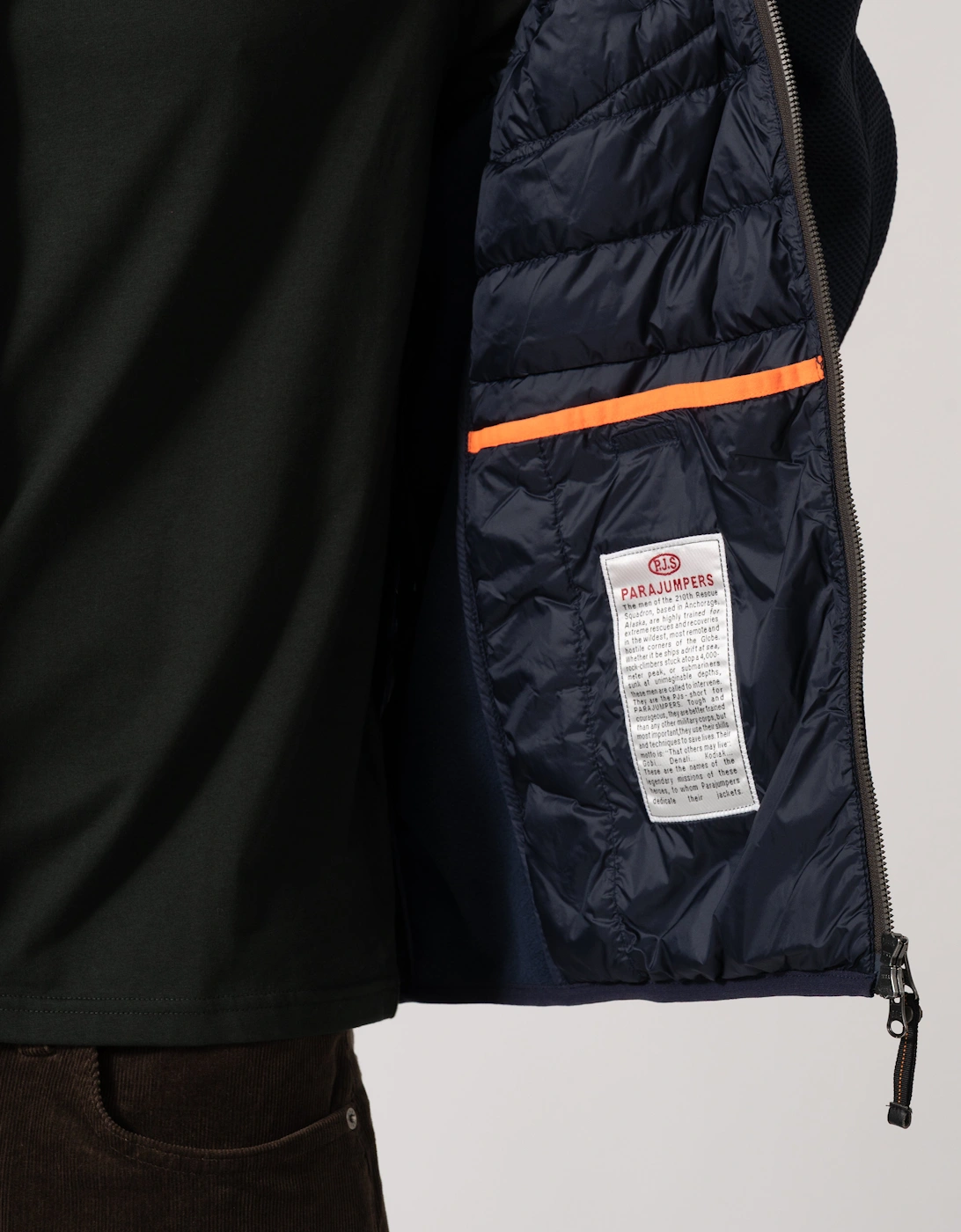 Parajumpers Nolan Mens Hybrid Hooded Jacket - Blue Navy 316