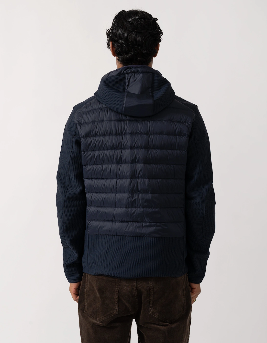 Parajumpers Nolan Mens Hybrid Hooded Jacket - Blue Navy 316