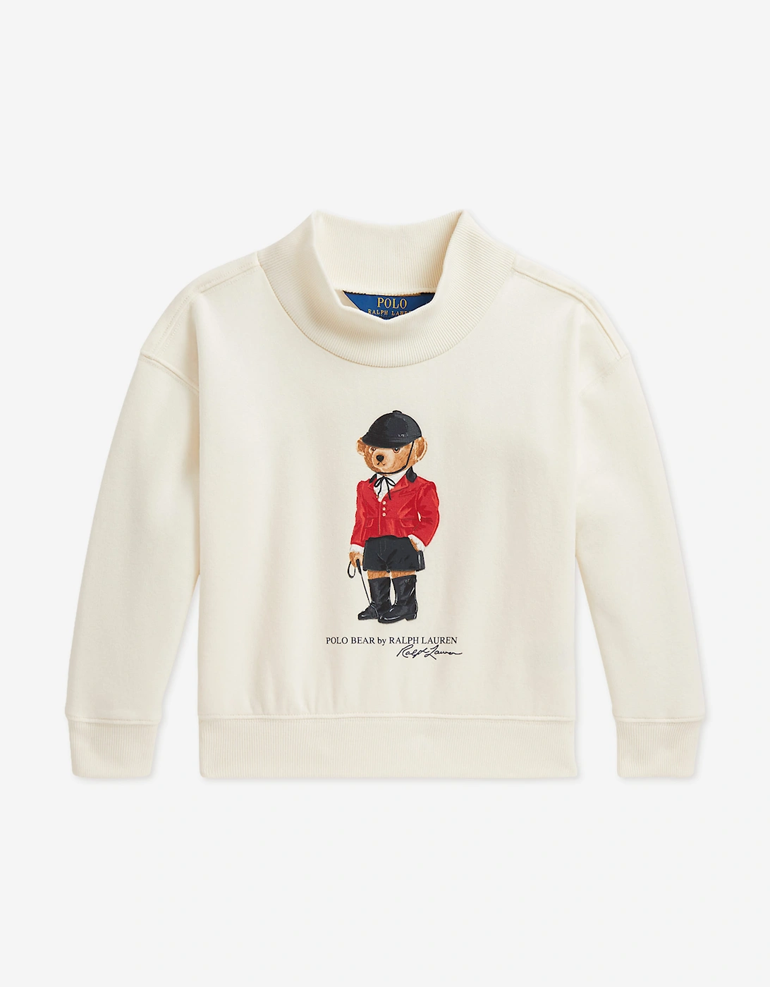 Girl's Ralph Lauren Girls Polo Bear Sweatshirt in Ivory - Cream - Size: 7 years