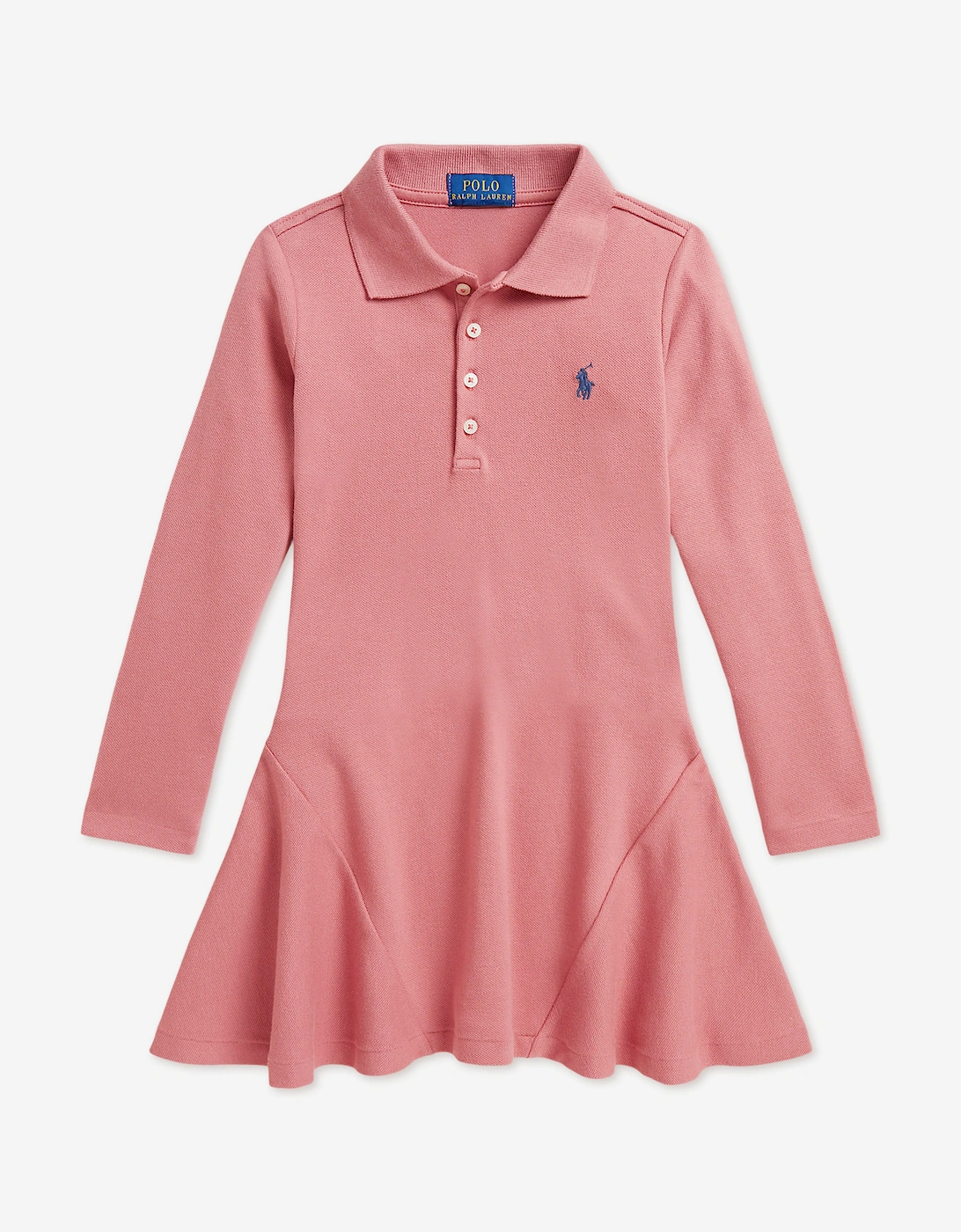 Ralph Lauren Girls Logo Polo Dress in Pink