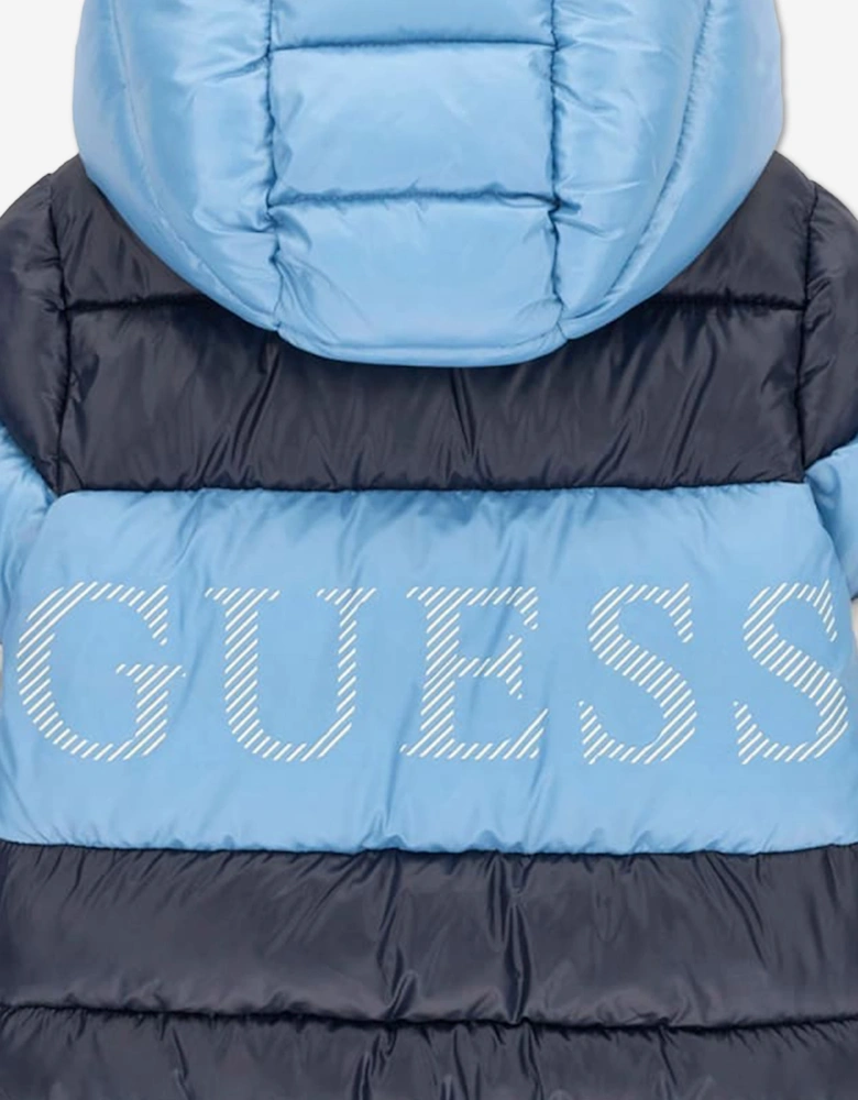 Guess Boys Hooded Puffer Jacket in Navy