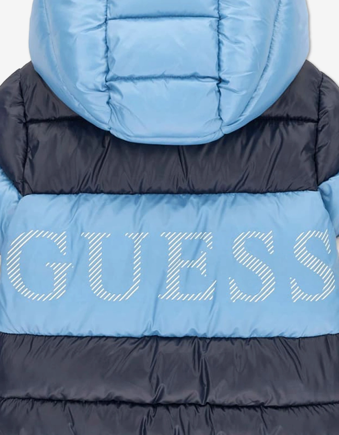 Guess Boys Hooded Puffer Jacket in Navy