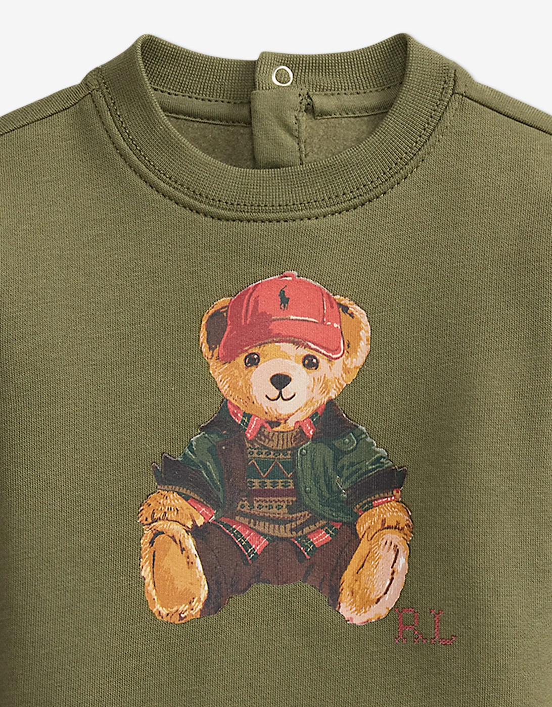 Ralph Lauren Baby Boys Polo Bear Sweatshirt in Green