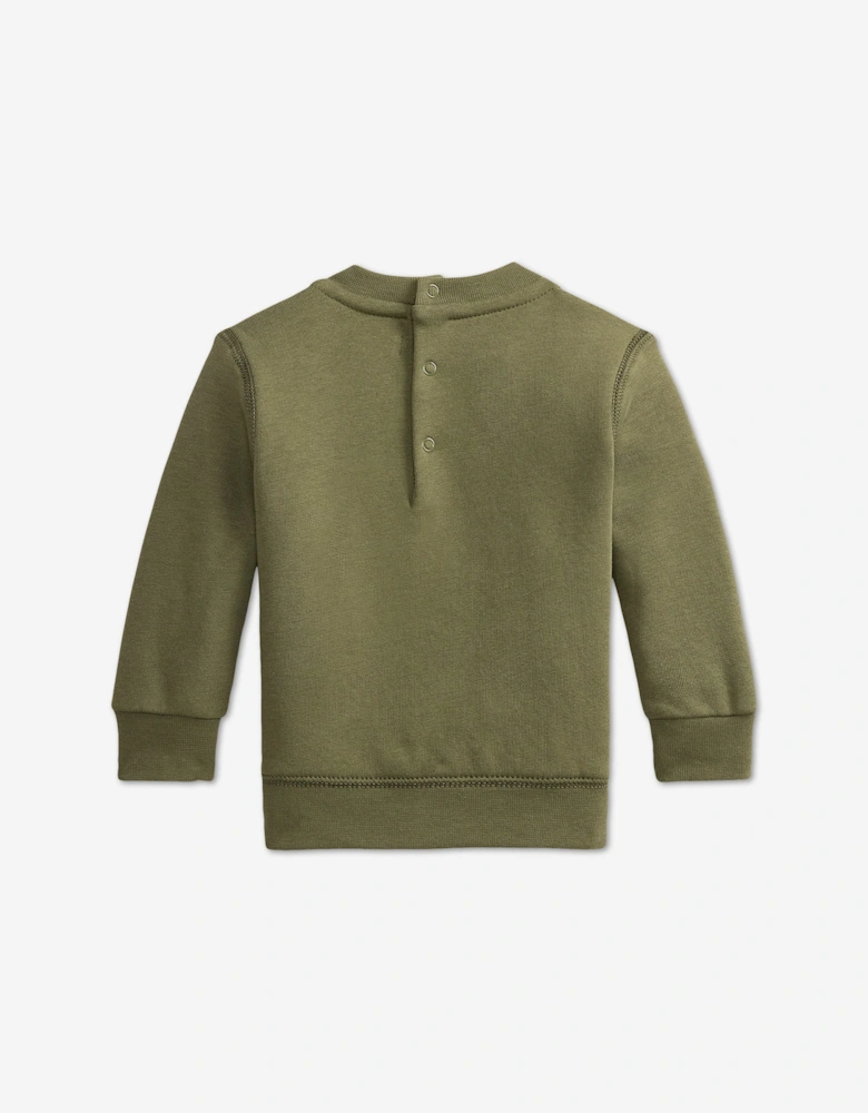 Ralph Lauren Baby Boys Polo Bear Sweatshirt in Green