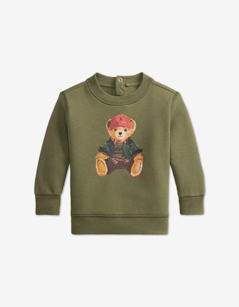 Ralph Lauren Baby Boys Polo Bear Sweatshirt in Green