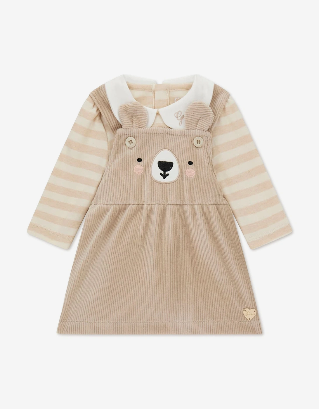 Guess Baby Girls Dress Set in Beige