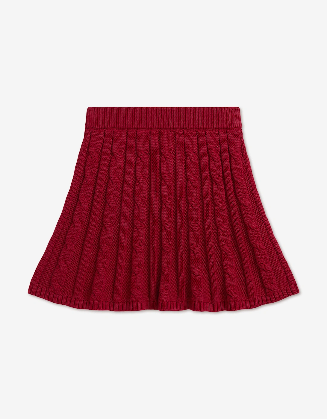 Ralph Lauren Girls Cable Knit Skirt in Red