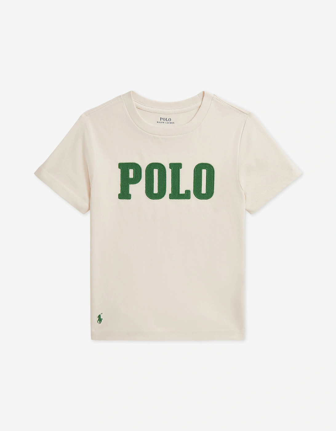 Boy's Ralph Lauren Boys Polo Logo T-Shirt in Ivory - Cream - Size: 8 years