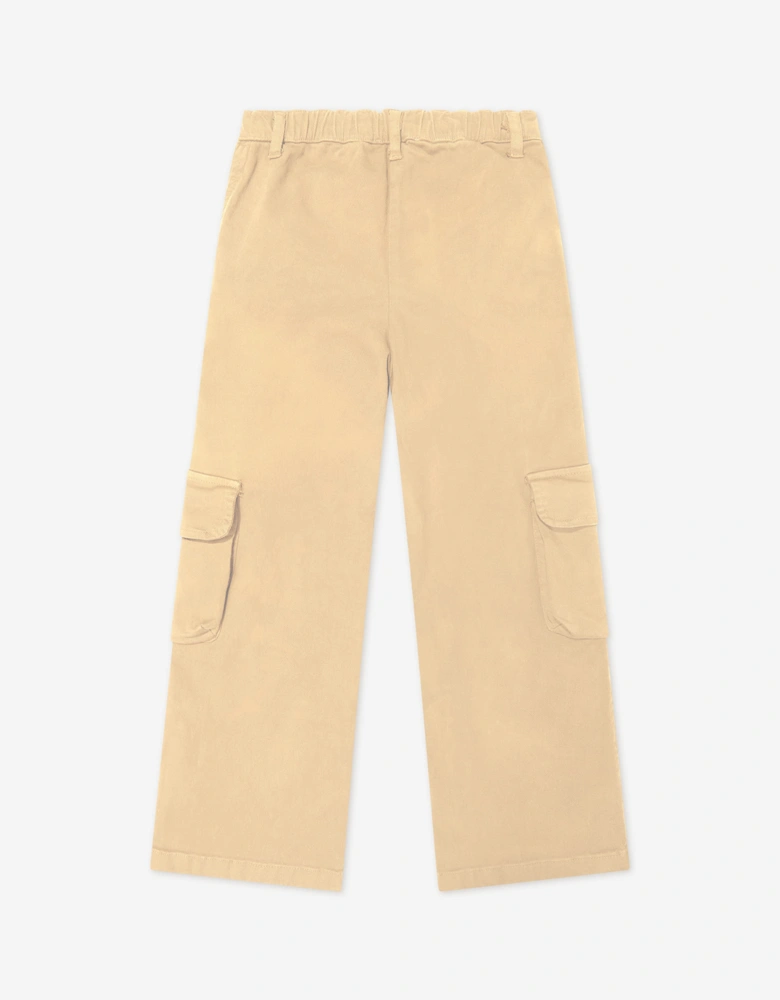 Childsplay Basics Boys Gabardine Cargo Trousers in Beige
