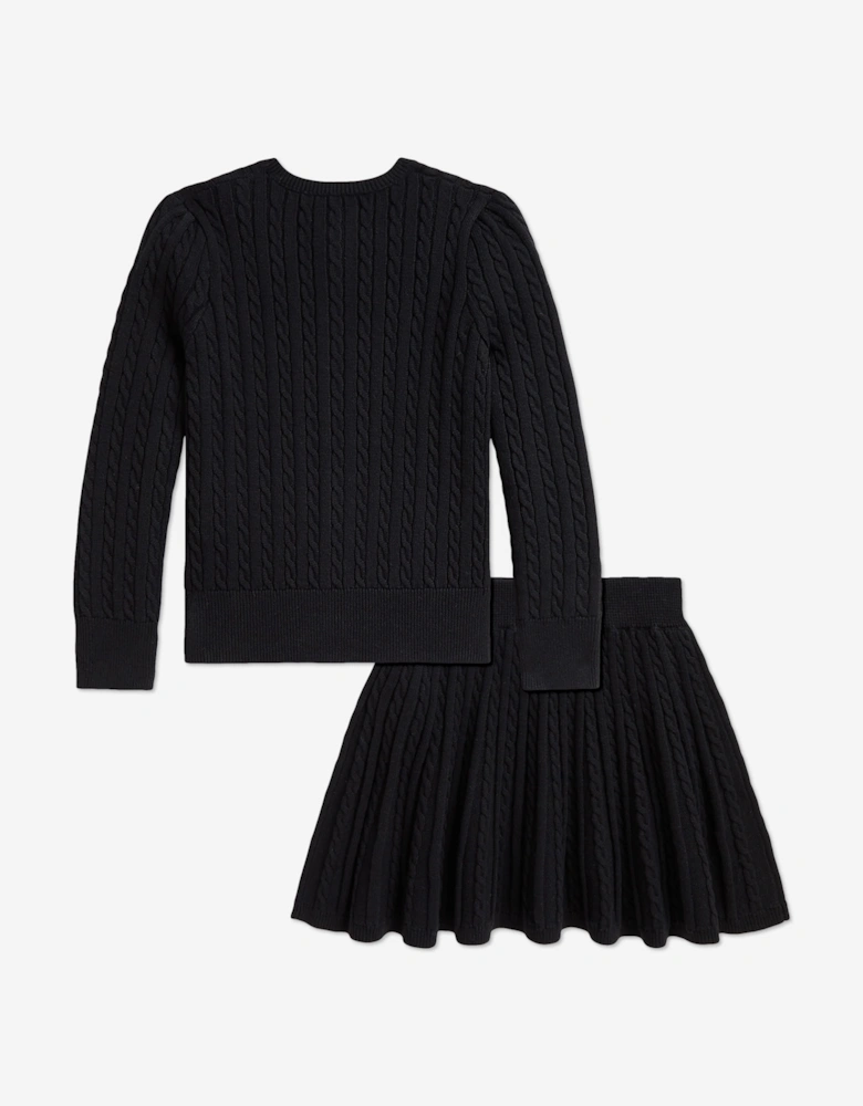 Ralph Lauren Girls Cotton Skirt Set in Black