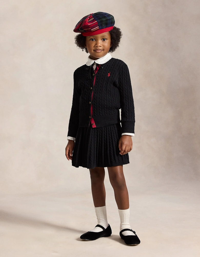 Ralph Lauren Girls Cotton Skirt Set in Black