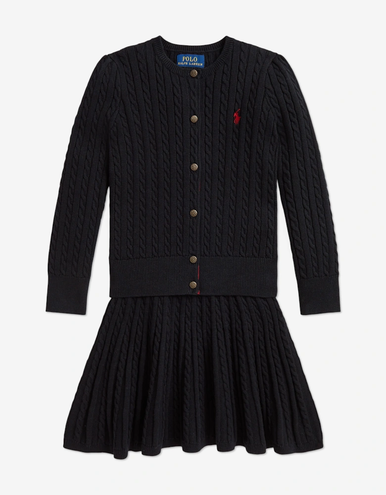 Ralph Lauren Girls Cotton Skirt Set in Black