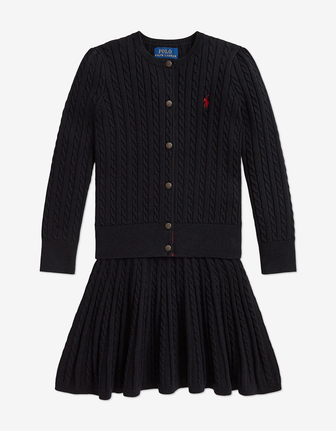 Ralph Lauren Girls Cotton Skirt Set in Black