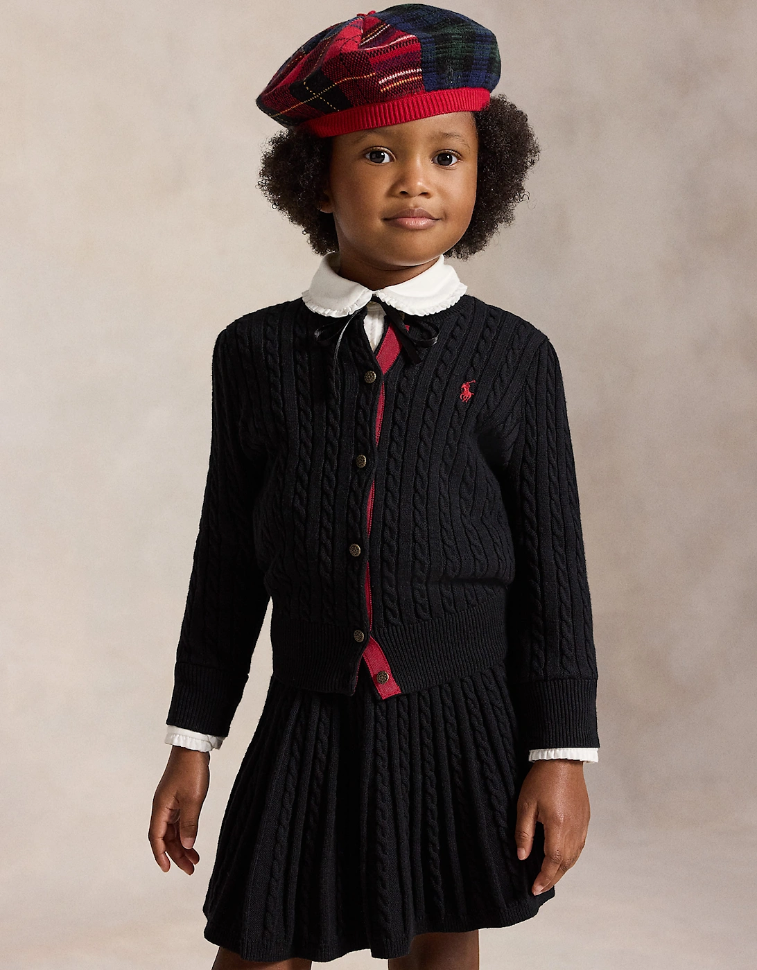 Ralph Lauren Girls Cotton Skirt Set in Black