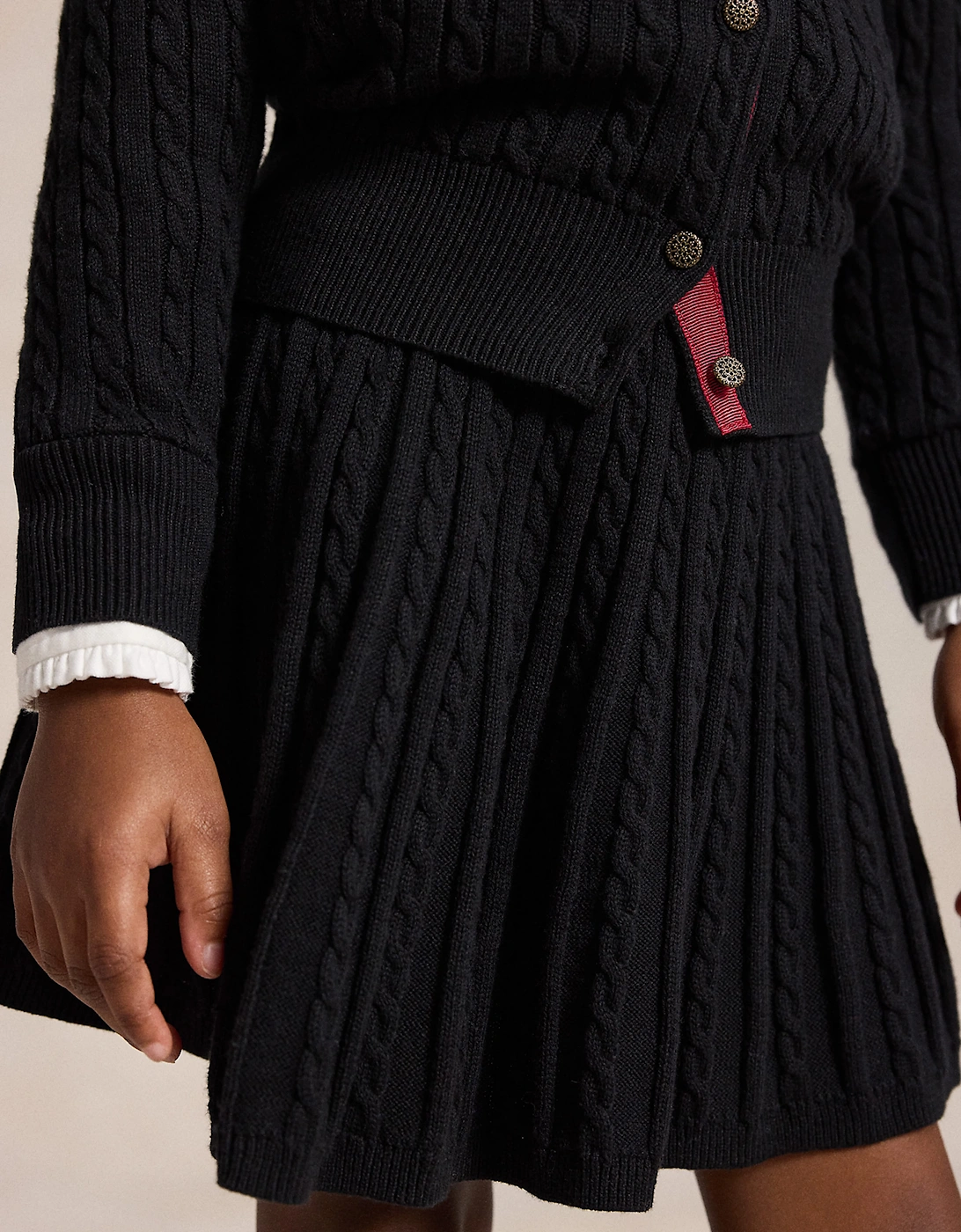 Ralph Lauren Girls Cotton Skirt Set in Black