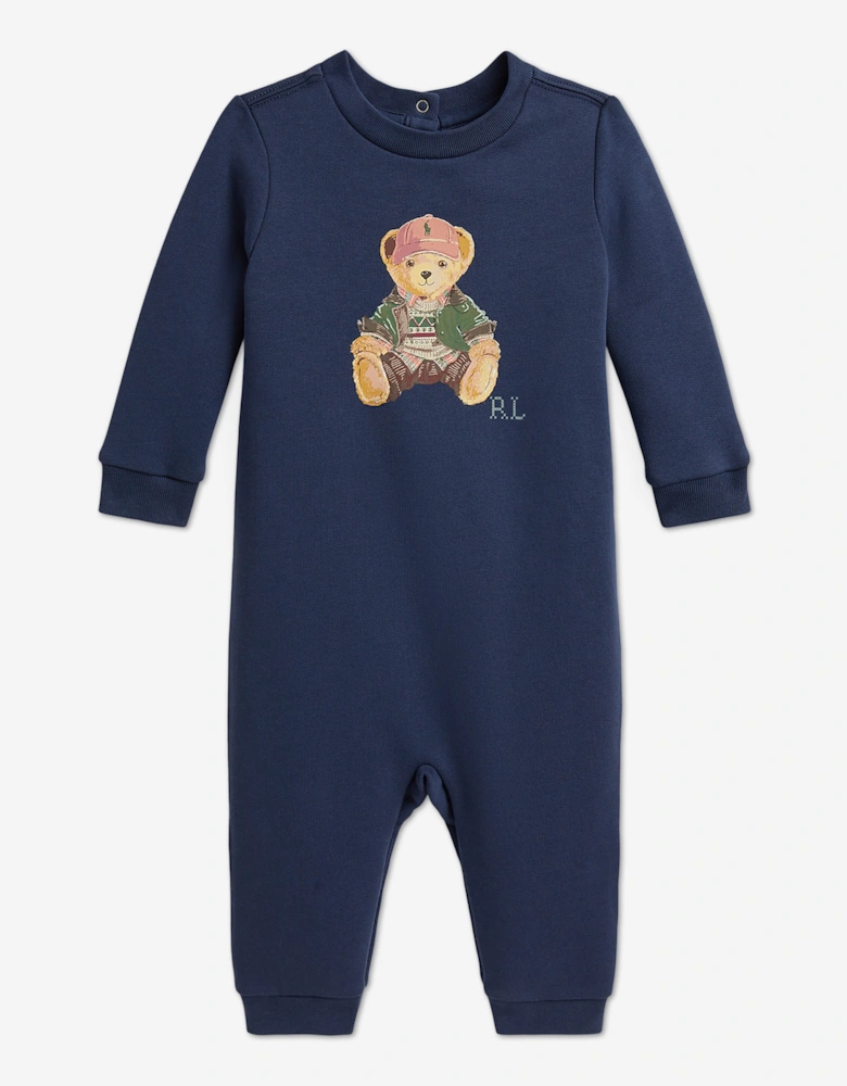 Ralph Lauren Baby Boys Polo Bear Romper in Navy