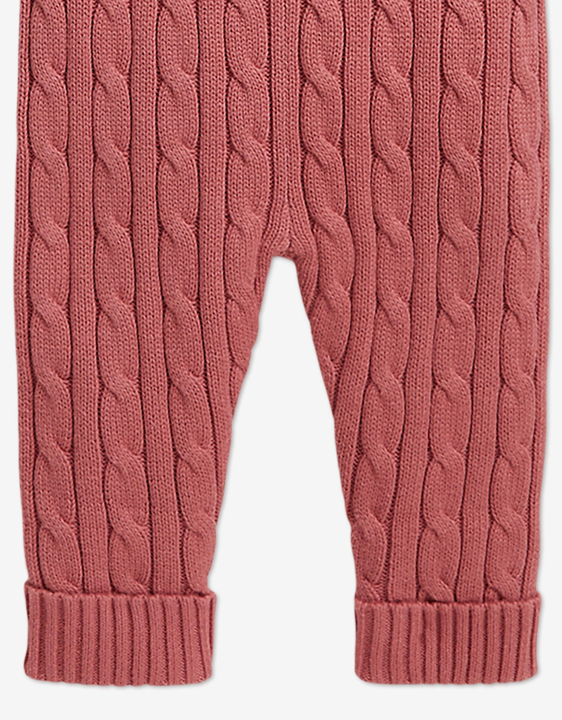 Ralph Lauren Baby Girls Cable Knit Trouser Set in Pink
