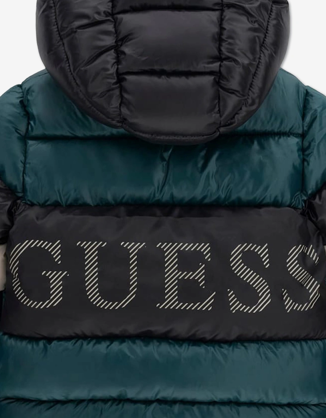 Guess Boys Hooded Puffer Jacket in Green