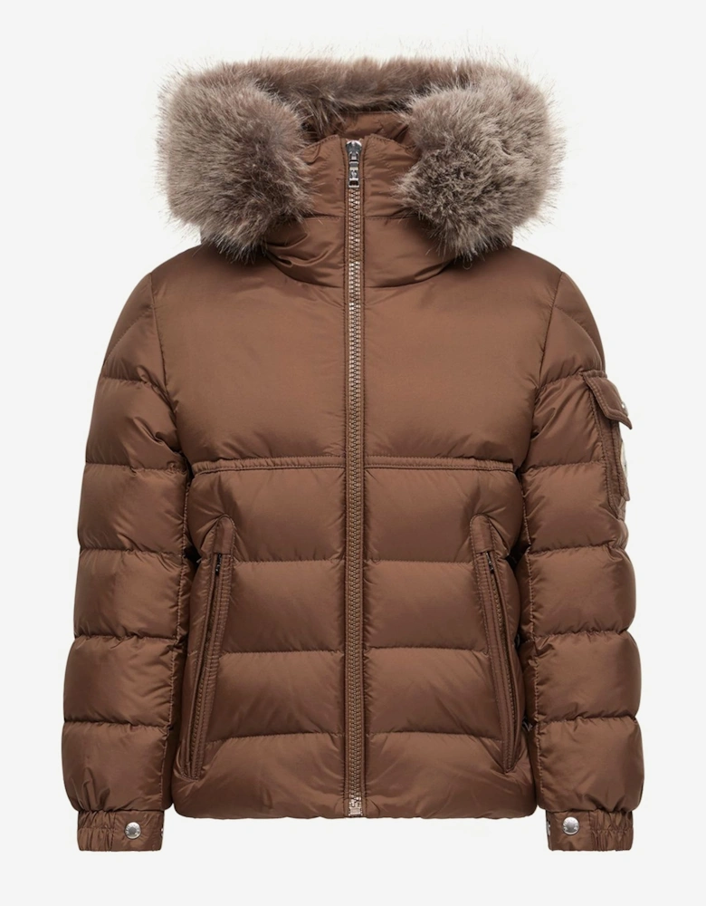 Moncler Enfant Boys Down Padded New Byronf Jacket in Brown