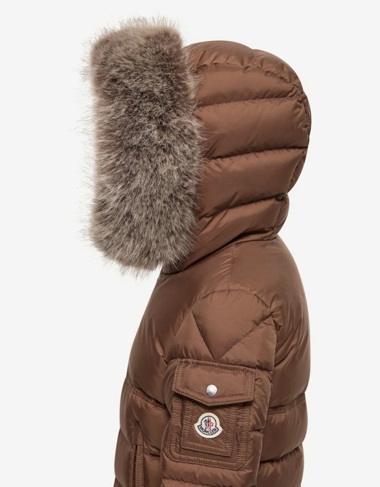Moncler Enfant Boys Down Padded New Byronf Jacket in Brown