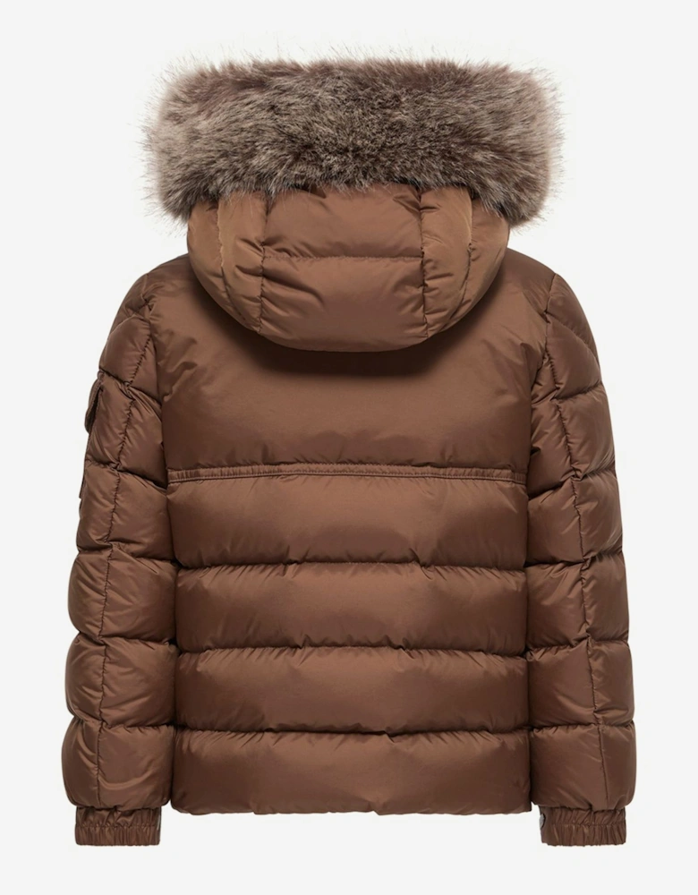 Moncler Enfant Boys Down Padded New Byronf Jacket in Brown
