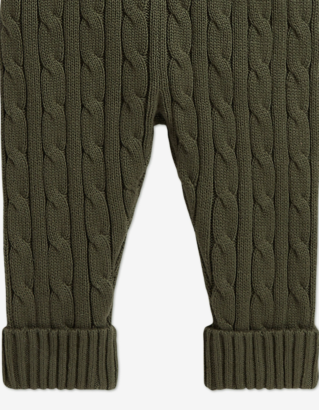 Ralph Lauren Baby Boys Cable Knit Trouser Set in Green
