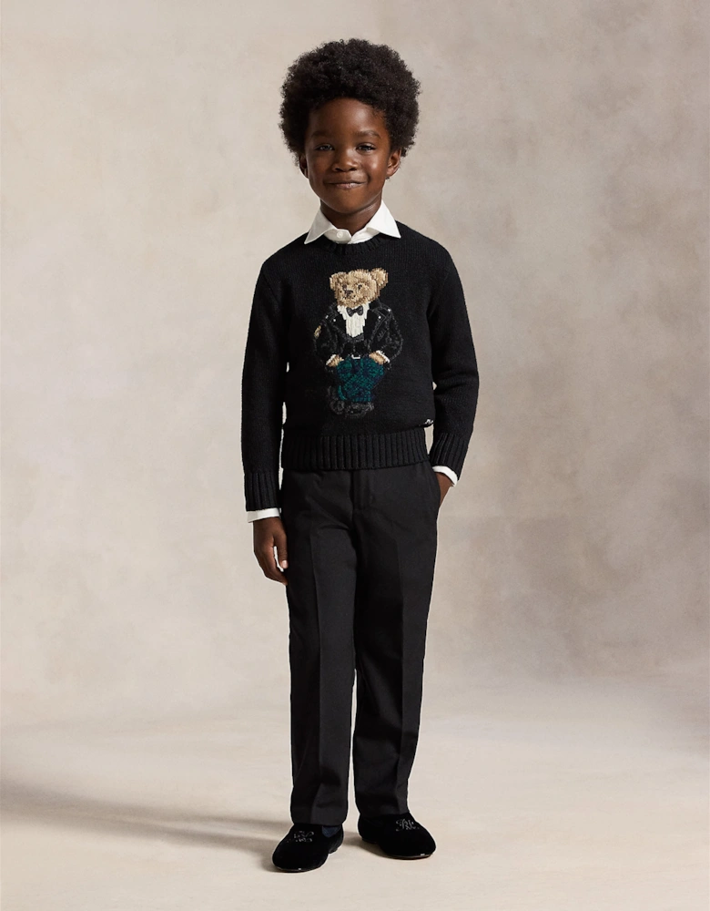 Ralph Lauren Boys Polo Bear Jumper in Black
