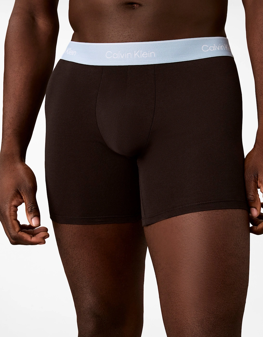 Calvin Klein 3 Pack Icon Cotton Stretch Mens Boxer Briefs - Black/Rio Red/Forget Me Not