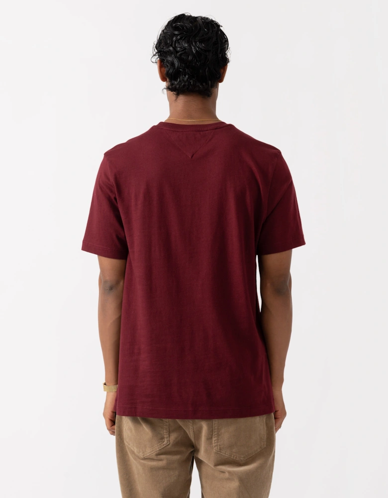 Tommy Hilfiger Essential Seasonal Regular Fit Solid Mens T-Shirt - Burgundy