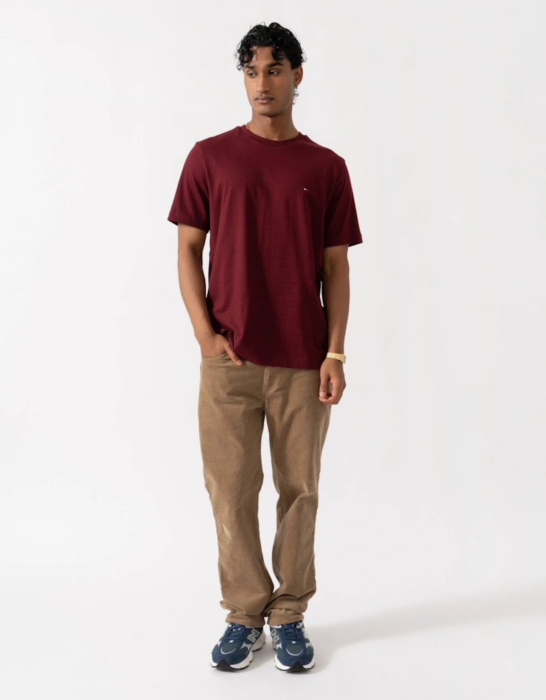 Tommy Hilfiger Essential Seasonal Regular Fit Solid Mens T-Shirt - Burgundy