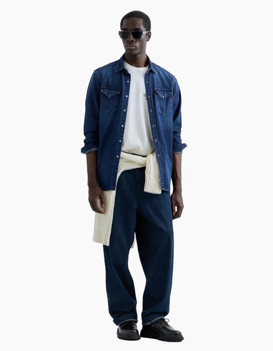 Replay Western Denim Shirt C007 Blue