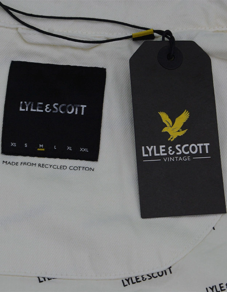 Lyle and Scott Mens Jackets RETRO Long Sleeve Casual Summer Classic Coat White