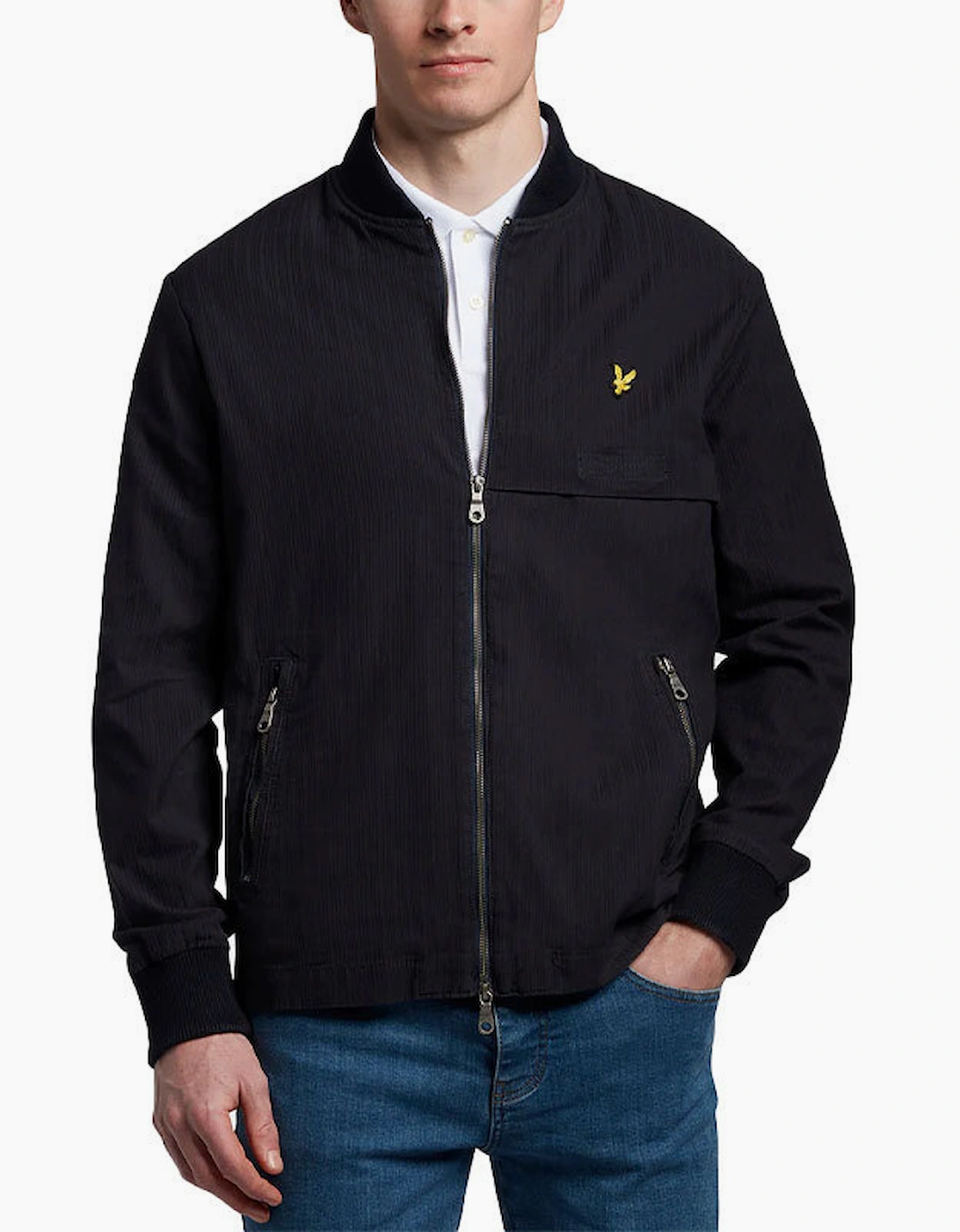 Lyle & Scott Mens Bomber Jacket Over Shirt RETRO Top Summer Outwear Zip Coat