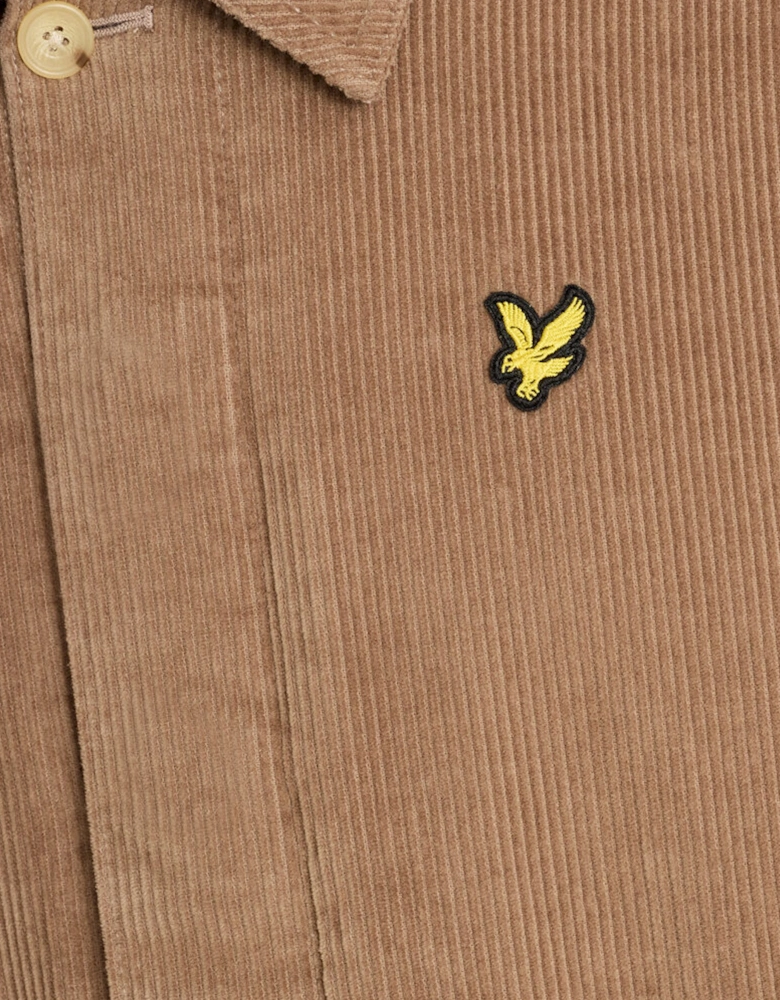 Lyle & Scott Cord Collar Jacket Mulled Taupe