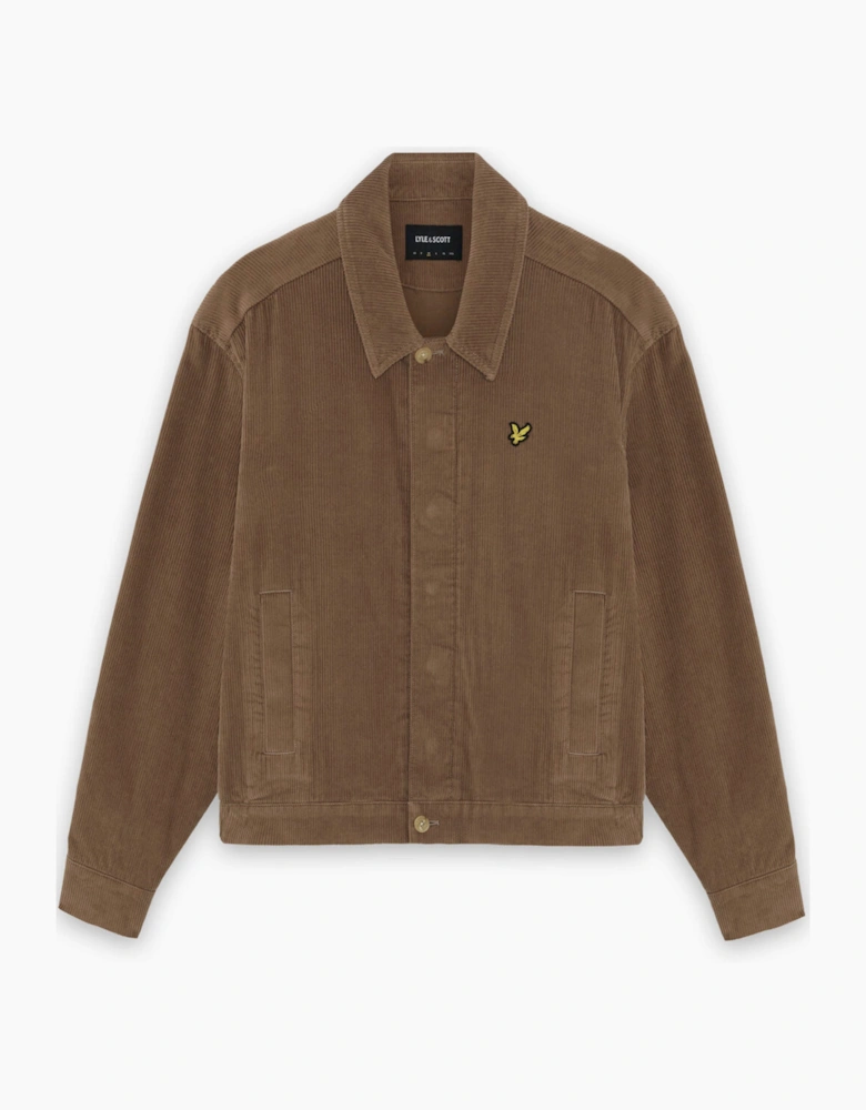 Lyle & Scott Cord Collar Jacket Mulled Taupe