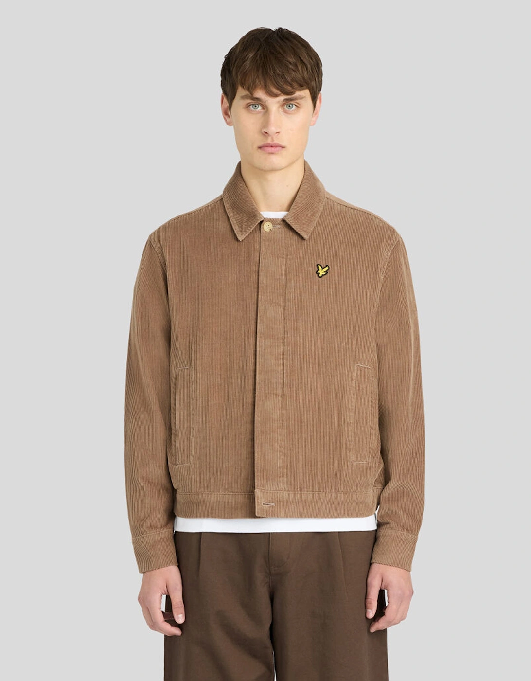 Lyle & Scott Cord Collar Jacket Mulled Taupe