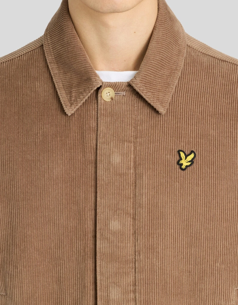 Lyle & Scott Cord Collar Jacket Mulled Taupe