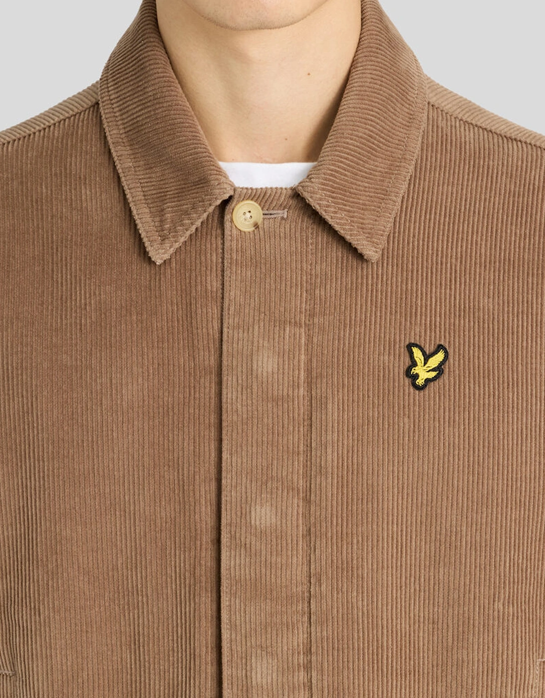 Lyle & Scott Cord Collar Jacket Mulled Taupe