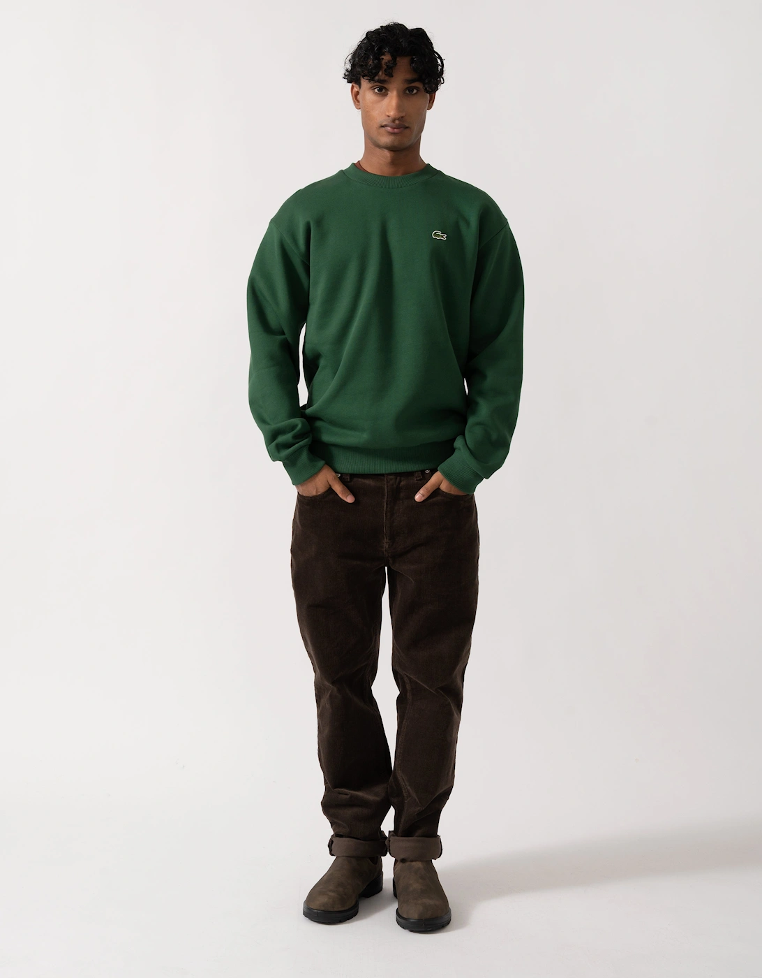 Lacoste Fleece Mens Classic Fit Sweater - Pine Green 132