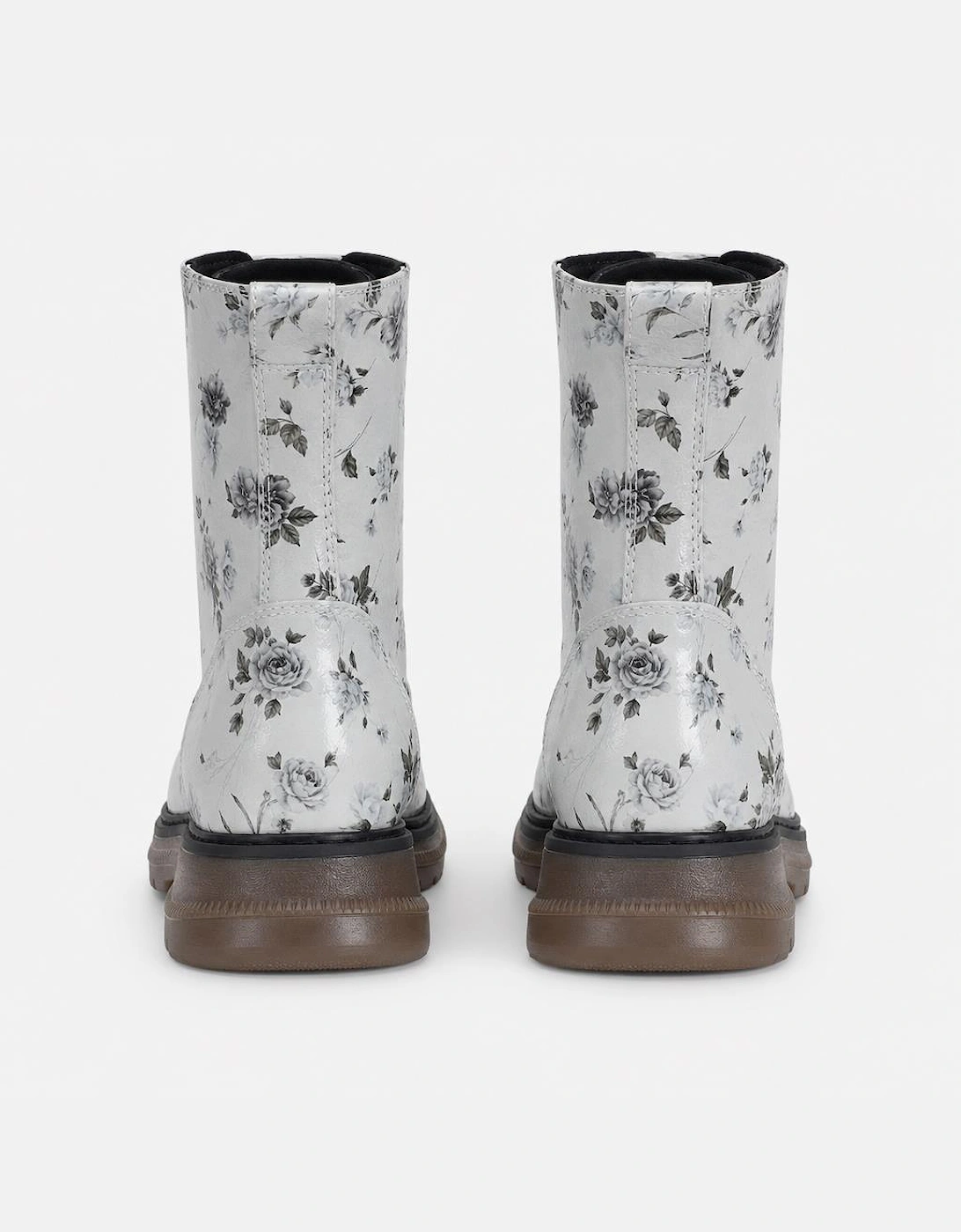 Cipriata ANNETTA Womens Ankle Boots Grey Floral Patent