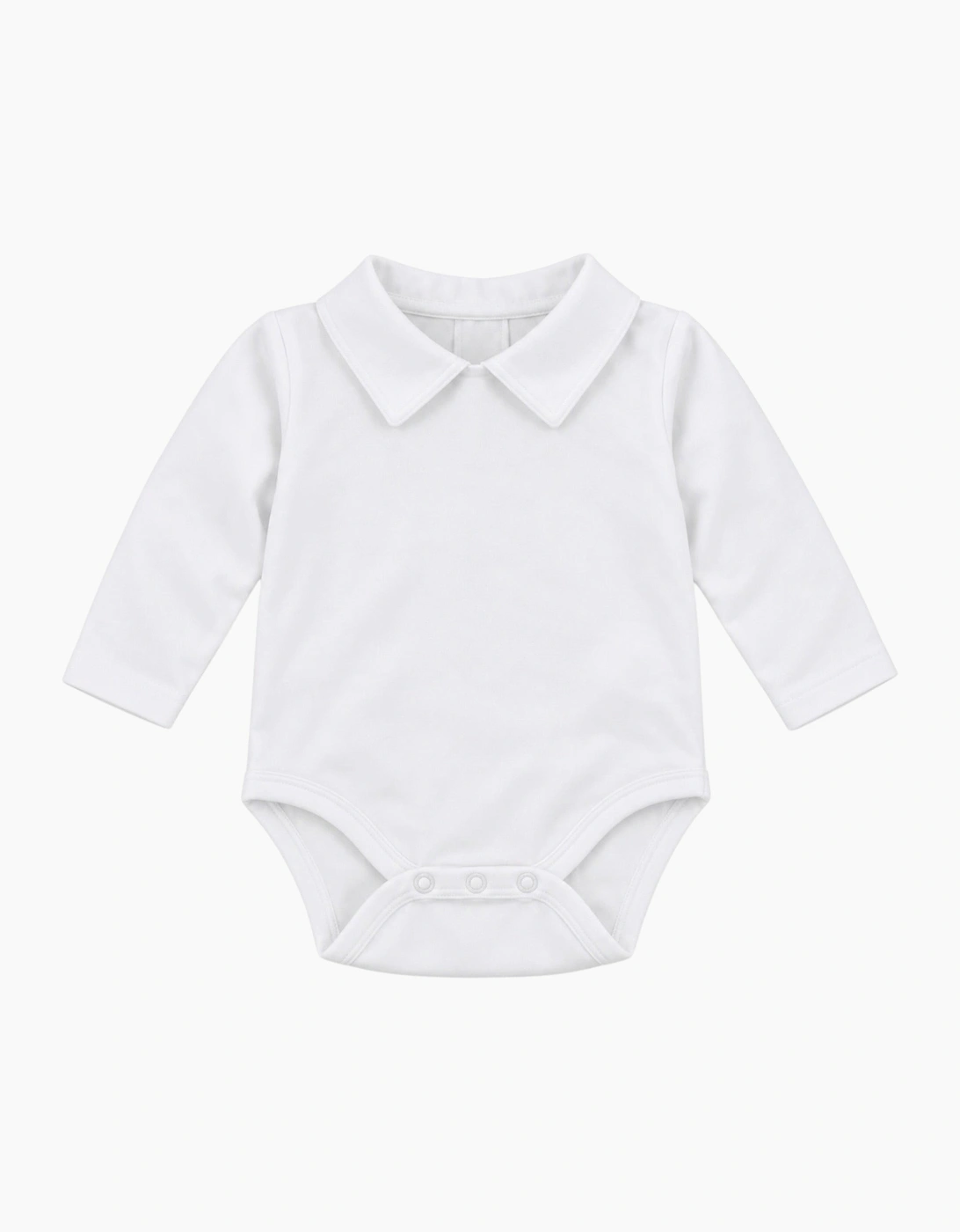 White Collared Cotton Body Vest