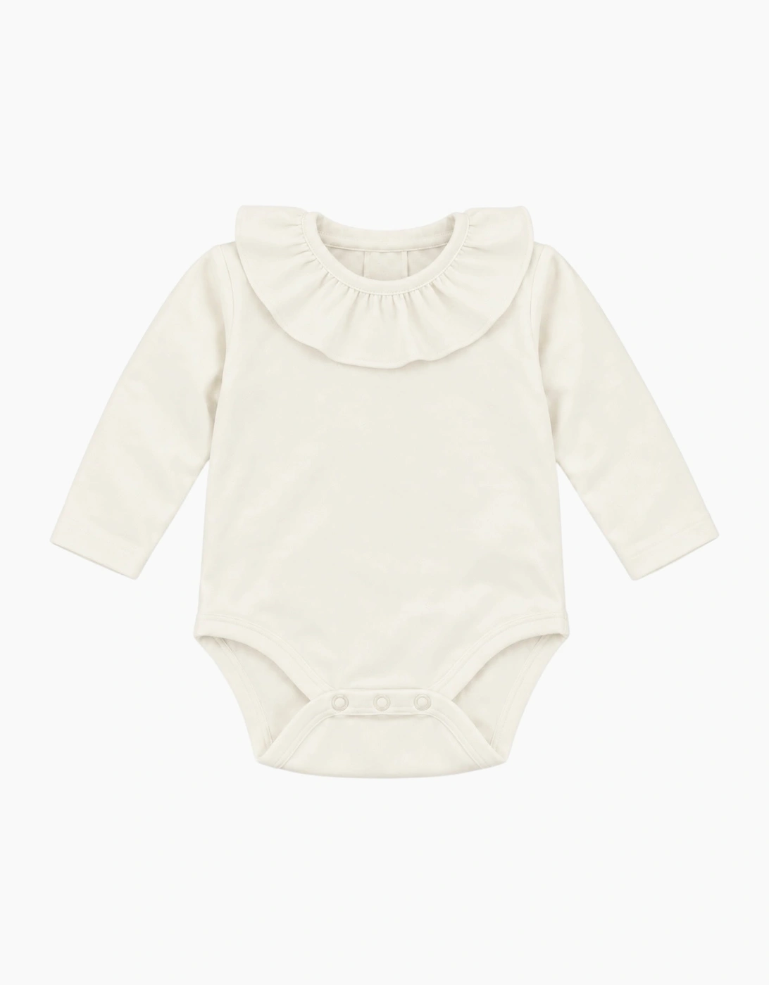 Cream Frill Collared Cotton Body Vest