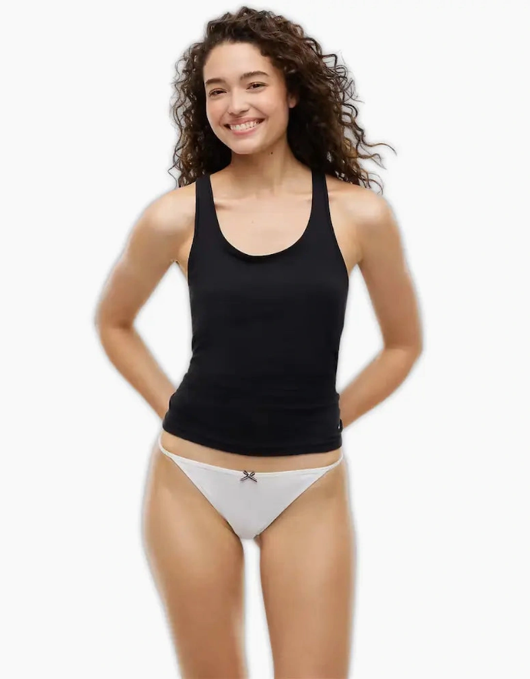 3-Pack TH Flag Stripe Tanga Thongs, Black/Ecru/Black