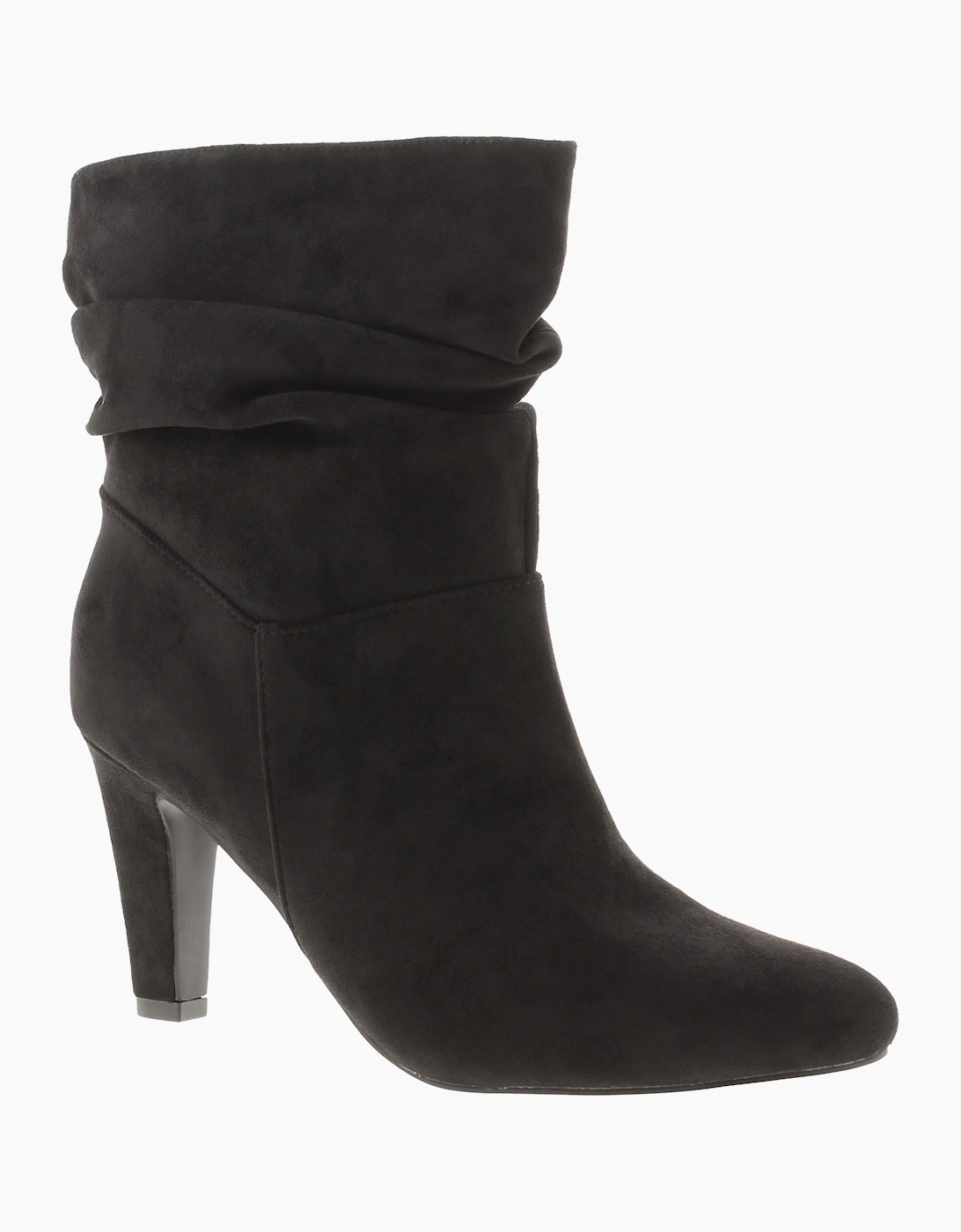Truffle Womens Ankle Boots Ruched Slouchy Nala Pull On black UK Size