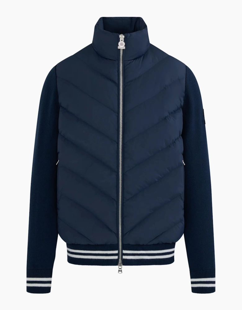 SANDBANKS HYBRID PUFFER CARDIGAN | NAVY